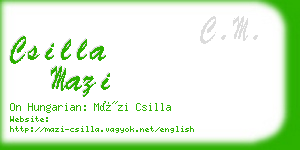 csilla mazi business card